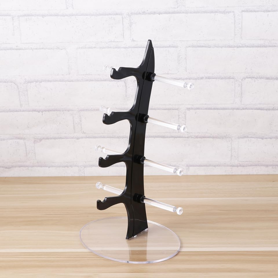Alipis Desktop Organizer Eyeglasses Display Stand for Sunglasses Home Shop Storage Rack Black Easy to Install Multi-Purpose Holder for Jewelry Eyewear image number 3
