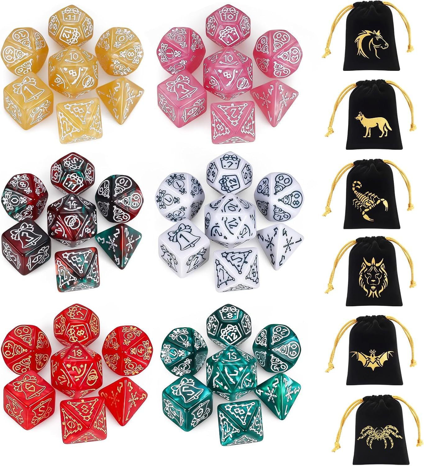 DND Dice Set 42PCS Polyhedral D&D Dice for Roleplaying Dice Games as Dungeons and Dragons MTG RPG