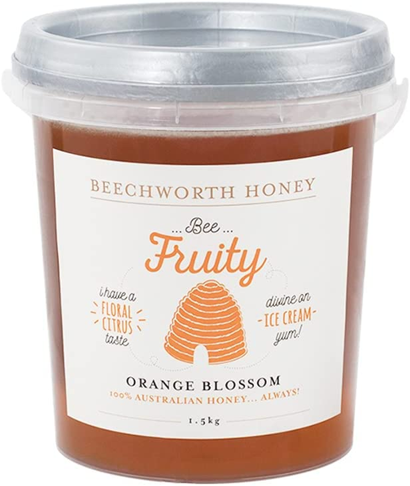 Beechworth Honey 100% Australian Orange Blossom Honey Tub 1.5Kg image number 1