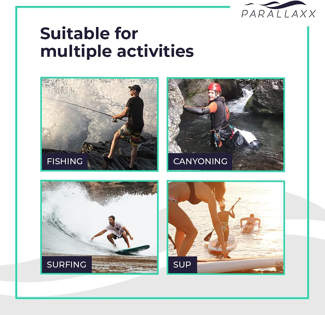 Parallaxx Barefoot Action Socks - Cut Resistant Socks for Foot Protection, Toe Socks for Men and Women - Ideal for Kiteboarding, Surfing, Running, and Outdoor Activities image number 5