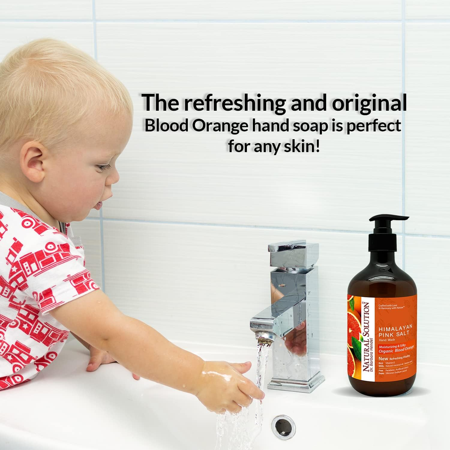 Natural Solution Himalayan Pink Salt Liquid Hand Soap,Moisturizing & Nourshing,Marula Oil - 14 Oz image number 3