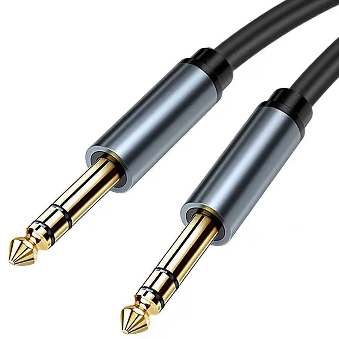 1/4 Inch TRS Instrument Cable, Tunghey 6.35Mm Male Jack Stereo Audio Cord, 6.35 Balanced Interconnect Line for Electric Guitar, Bass,Keyboard, Mixer, Amplifier, Speaker (0.5M) - 0.5M image number 1