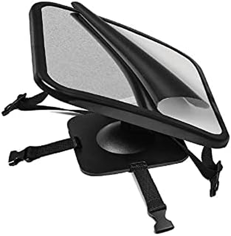 XL Baby Car Mirror, Safety Car Seat Mirror for Rear Facing Infant with Wide Crystal Clear View, Fits on Headrest Shatterproof, Fully Assembled image number 3