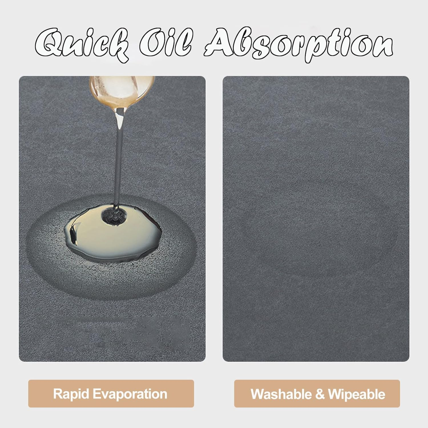 Bath Mat, Super Absorbent Bathroom Rug, Quick Dry Bathroom Floor Mat Shower Rug for in Front of Bathtub, Sink, Bathtub, Shower, 50X80 Cm (Grey) image number 1