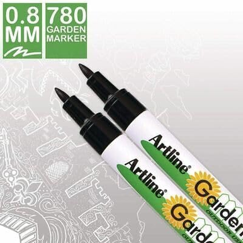 Artline Garden Marker EK-780 Waterproof Black Ink 0.8Mm Writes on All Surfaces image number 2