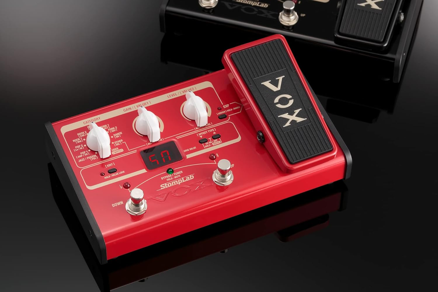VOX Stomplab 2B Multi-Effects Modeling Pedal with Expression for Bass Guitar