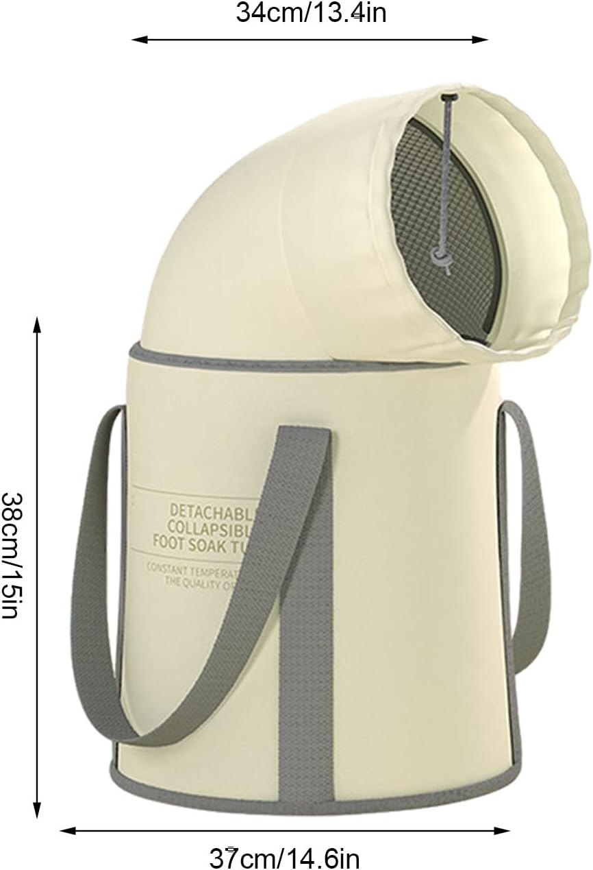 Foot Soaking Bucket,Foldable Foot Bath Basin - Foot Bucket Foot Wash Basin Bag Foot Tub with Handle, Portable Foot Soak for Camping, Laundry, Travel Hotplus image number 2