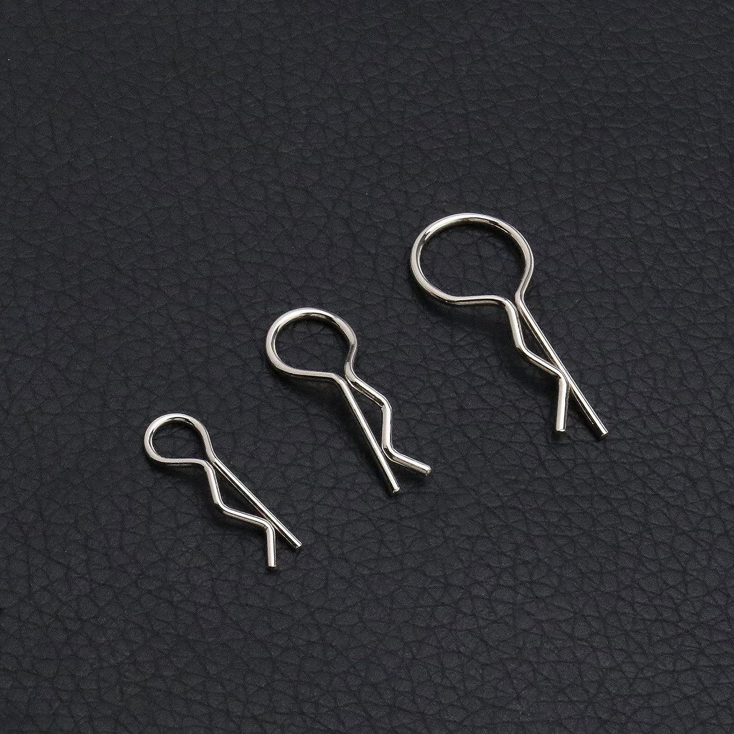 Emsea 180Pcs Body Clip Pin Stainless Steel Body Shell Clip 1/8 1/10 1/16 for RC Car image number 2