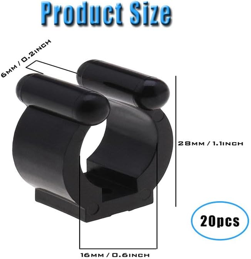 WADY Fishing Pole Rod Holder Clips - 20 Pieces Rubber Clips for Fishing Rods, Billiards and Snooker Cues image number 5