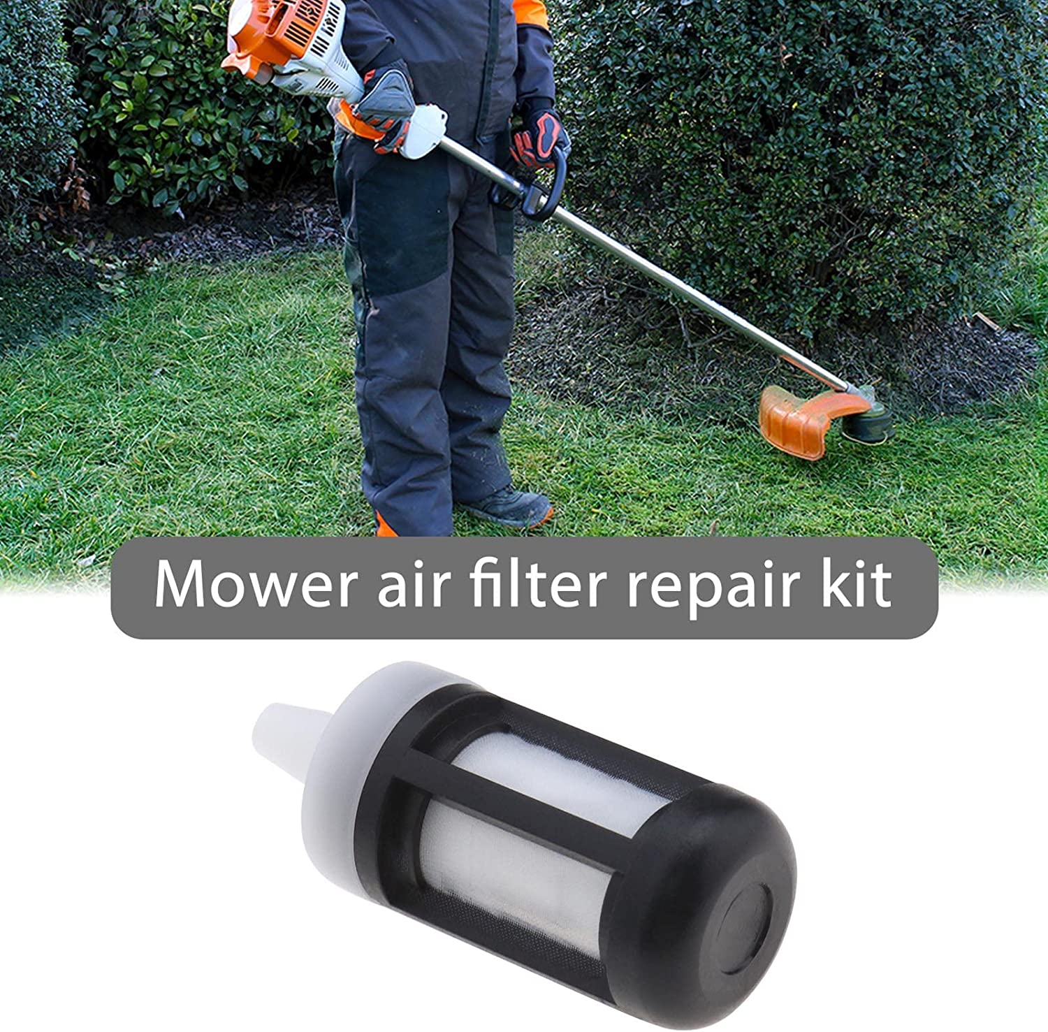 Air Fuel Filter Spark Plug Kit 4140-124-2800 Compatible with Stihl FS38 FS45 FS46 FS55 HS45 FC55 Lawn Mower Replacement Parts image number 4