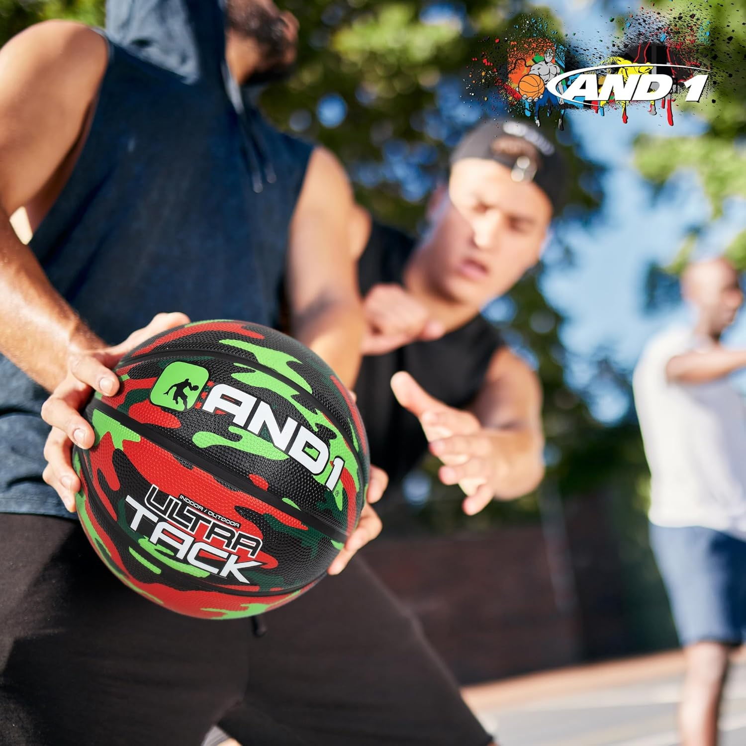 AND1 Ultra Grip Basketball: Official Regulation Size 7 (29.5 Inches) Rubber- Deep Channel Construction Streetball, Made for Indoor Outdoor Basketball Games