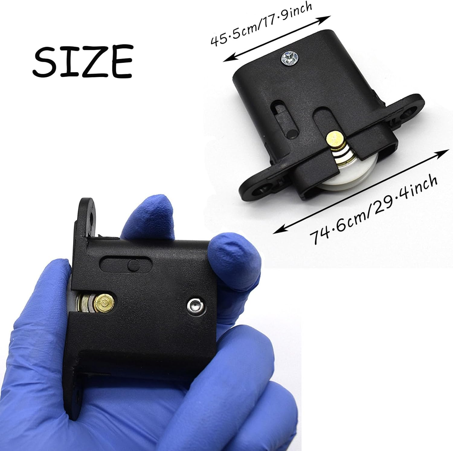 6PCS Furniture Pulley Sliding Security Screen Sliding Door Rollers Wheels Replacement Cabinet Pulley Accessories Hardware Supplies(Black) image number 5