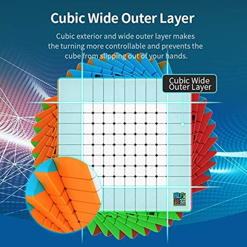 Willking Moyu Meilong 10X10 Speed Cube Stickerless Mofang Jiaoshi Meilong 10X10X10 Puzzle Cube Cubing Classroom 84Mm Speed Toys image number 3