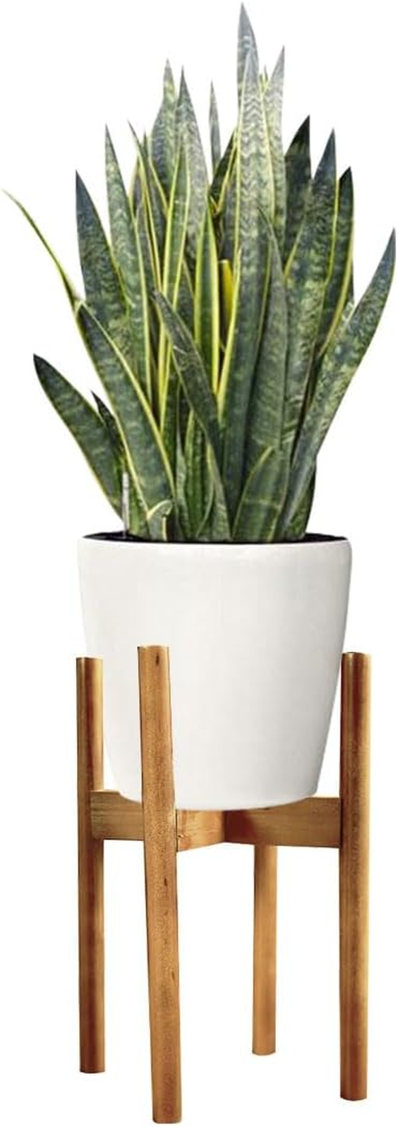 Adjustable Plant Stand,Bamboo Mid Century Modern Plant Stand,Plant Stands Indoor,Planter Pots for Plants and Flowers,Plant Holder Rack for Living Room