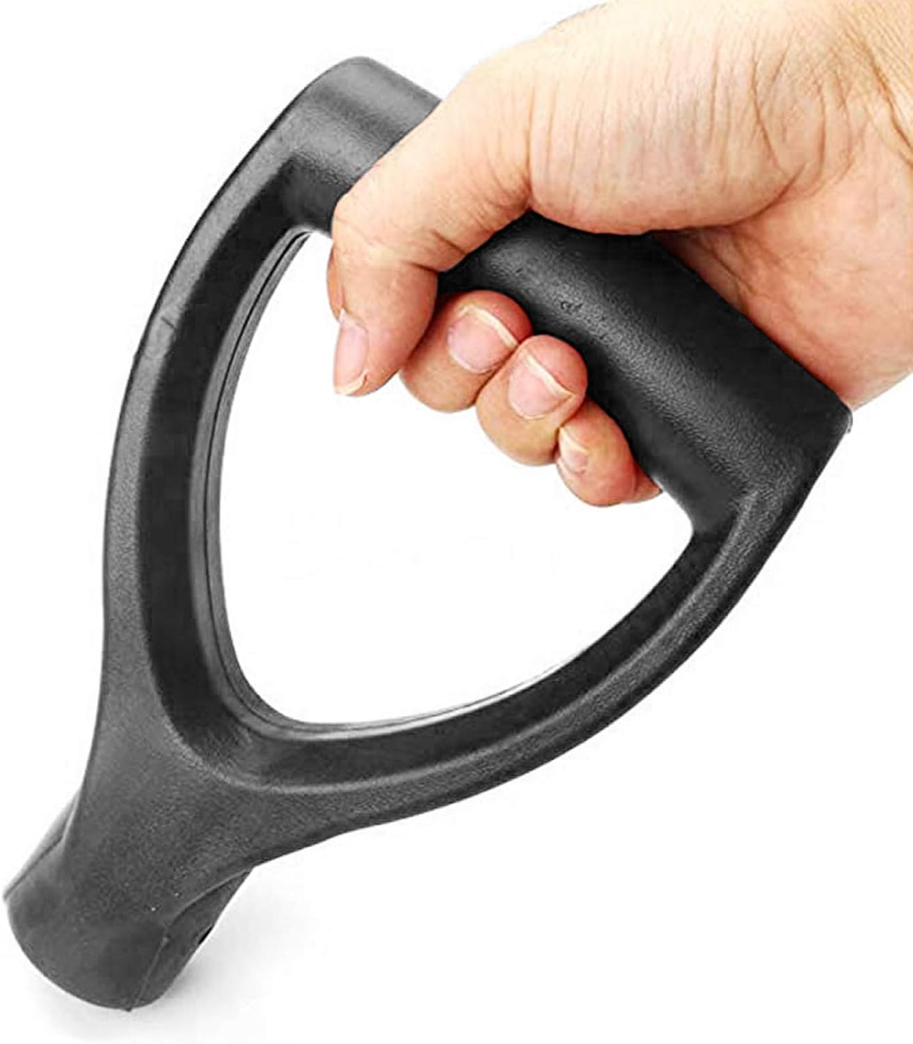 Replacement D-Grip Plastic Snow Shovel Handle, Black, Pack of 2