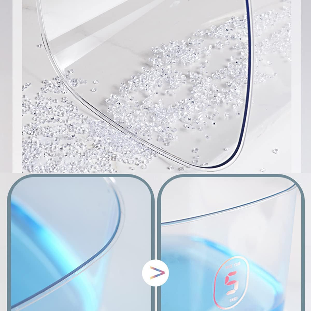 Airtight Rice Container - 5Kg Sealed Rice Storage Container Clear Rice Bucket for Kitchen Pantry Household Storage image number 3