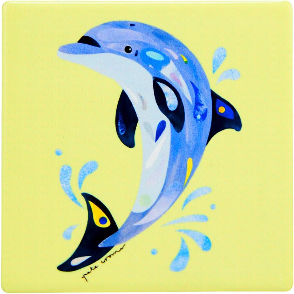 Maxwell & Williams Pete Cromer Ozzie Ocean Cork Back Coaster 10.5Cm Set of 4 Assorted Gift Boxed image number 1