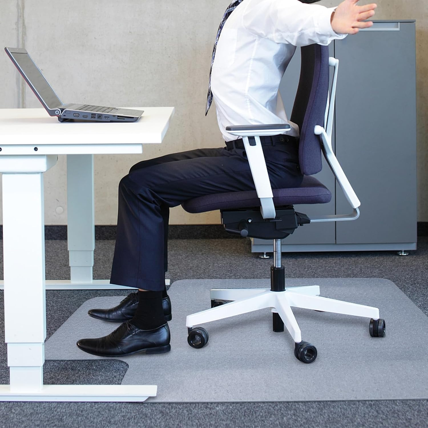 Aibob Chair Mat for Low Pile Carpet Floors, Flat without Curling, 36 X 48 In, Office Carpeted Floor Mats for Computer Chairs Desk image number 3