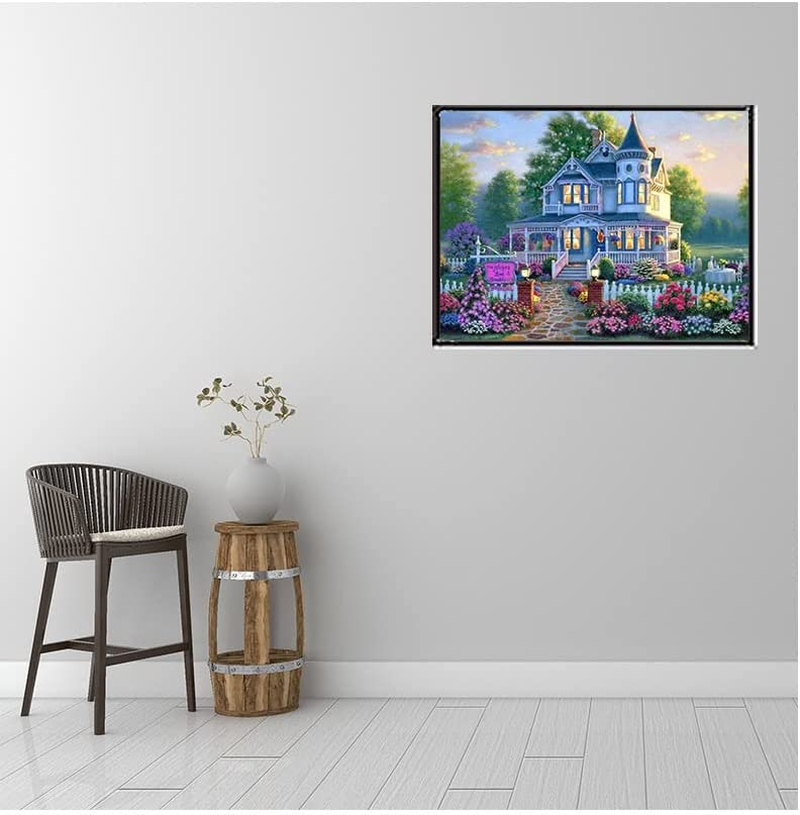 HIGHROCK 5D Diamond Painting Kit, Gem Art and Craft Puzzle, Adults Paint with Diamonds Full Kit, DIY Diamond Art Painting for Wall Decorations.（Villa） image number 5