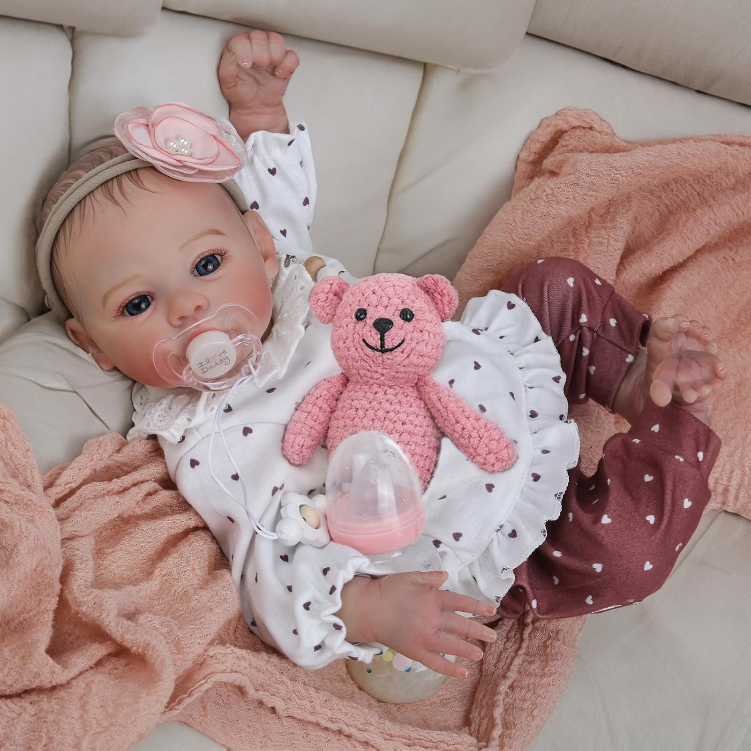 Lifelike Reborn Baby Dolls 19 Inch Full Silicone Baby Doll Real Looking Babies Realistic Newborn Baby Reborn Doll Life for Children image number 4