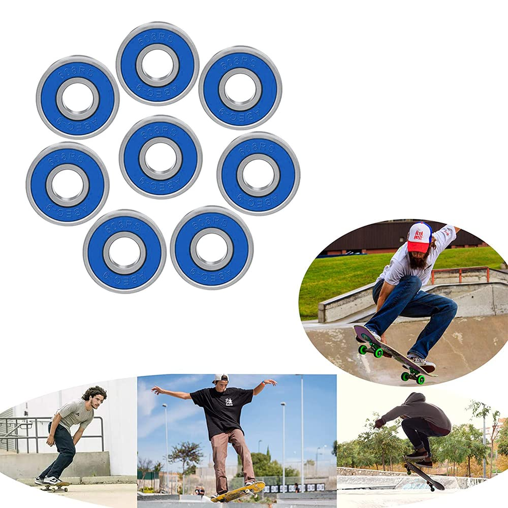 Scooter Wheel Bearings,Skateboard,Roller Blade Bearings,608Rs Abec-9,10Pcs image number 3