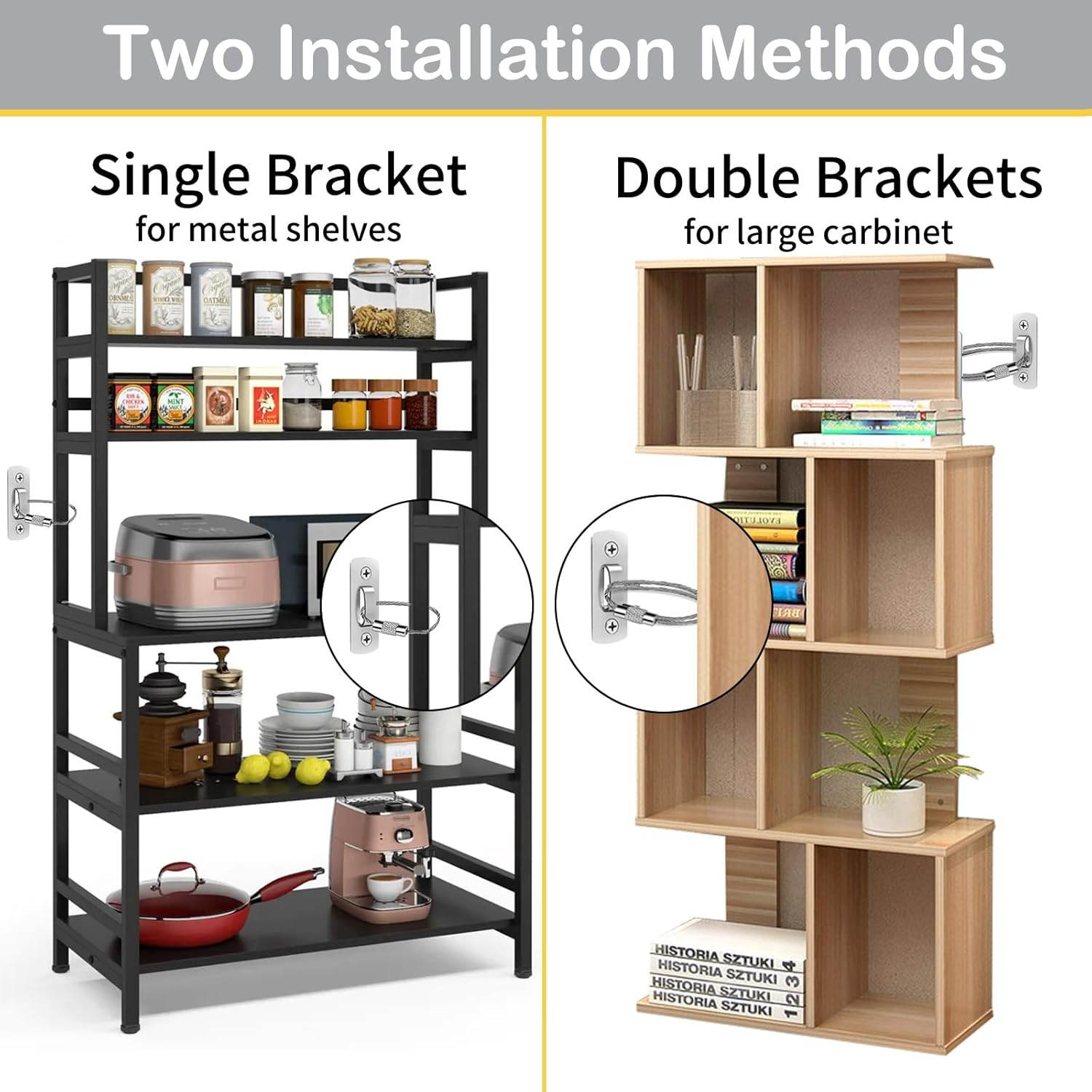 Furniture Anchors for Baby Proofing(12 Pack), 2025 Upgraded Furniture Anchors, Secure 400 Pound Wall Anchors for Furniture Prevent Falling anti Tip Earthquake Straps for Child Baby Safety image number 5