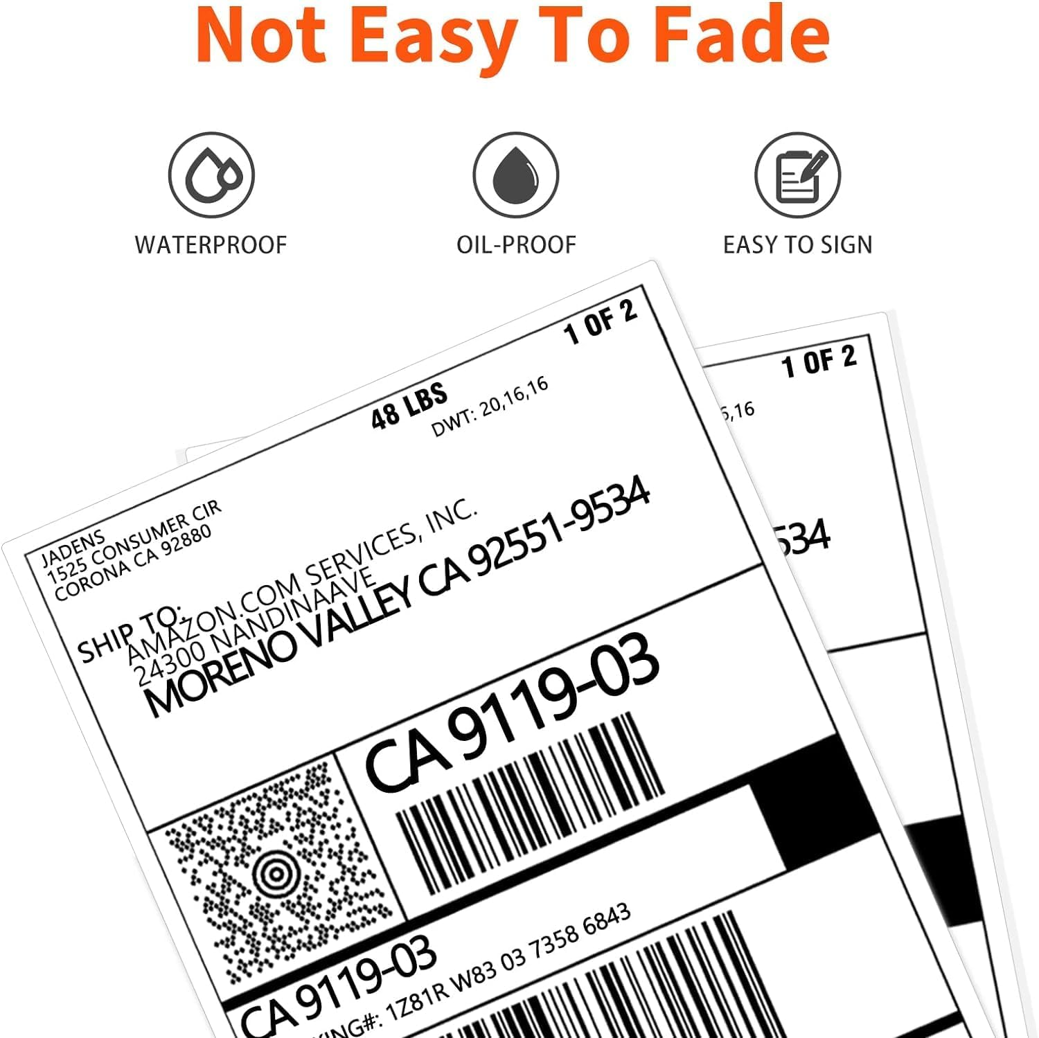 4"X6" Thermal Labels - Compatible with Dymo，Rollo, Brother, Zebra and Most Thermal Printer, Perforated Postage Thermal, Commercial Grade,Permanent Adhesive, 250 Labels/Roll image number 3