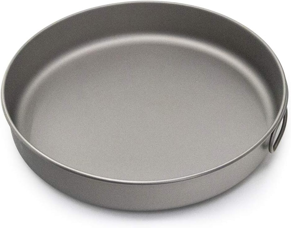 Ultralight Titanium Frypan Outdoor Camping Hiking Picnic Cooking Frying Pan image number 4