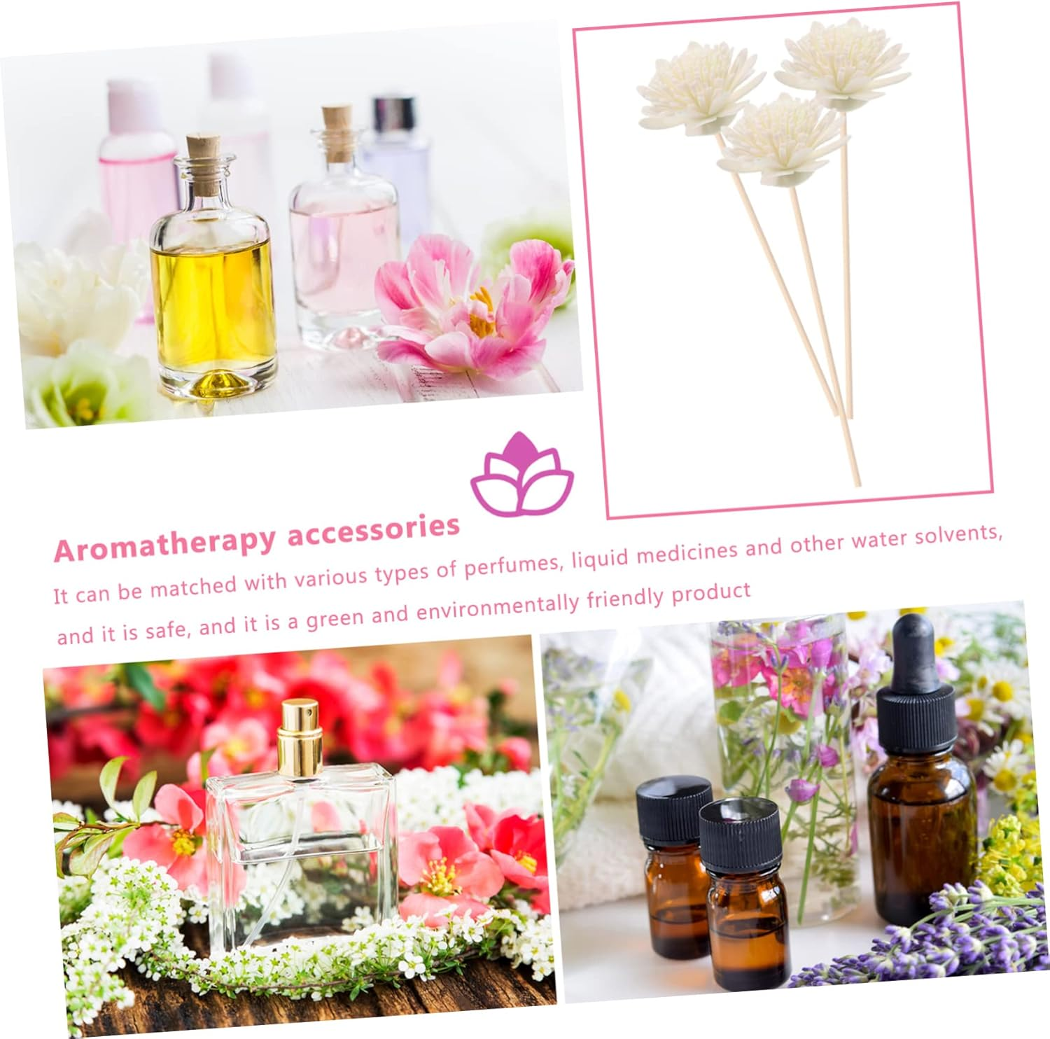 COHEALI 200Pcs Essential Oil Diffuser Flowers Pe Chrysanthemum Aromatherapy Floral Scent Diffuser Home Fragrance image number 4