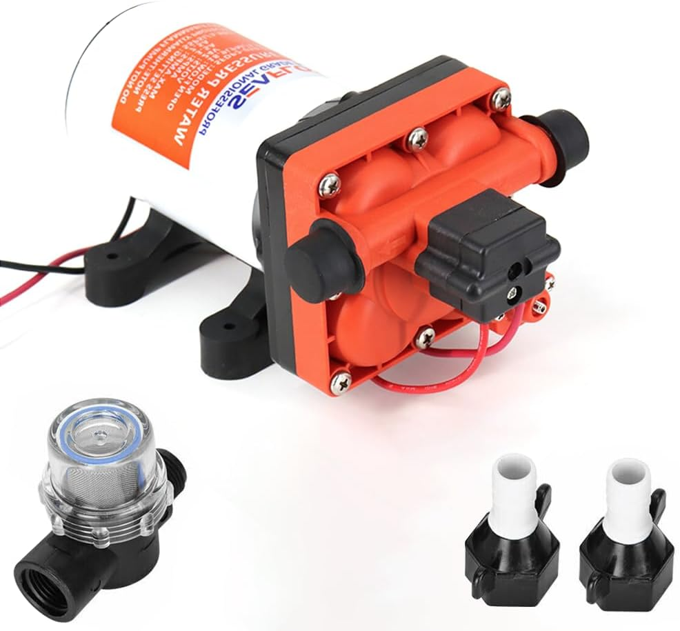 280GPH 12V Boat Caravan Inline Water Pump Submersible and Inline Water Transfer Pump with 5M Cabel(12V-280Gph) image number 3