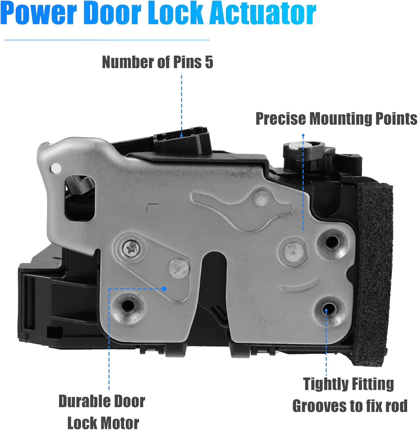 X AUTOHAUX Front Left Door Lock Actuator for Chevrolet Silverado 1500 2015-2018 for GMC 13592289 Door Latch Lock Actuator image number 1