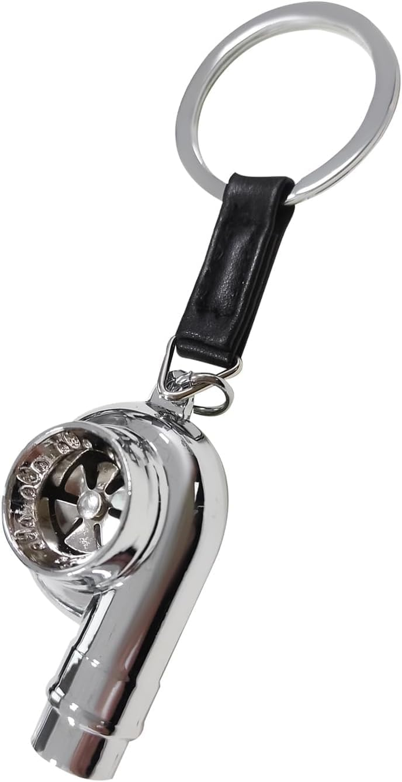 Car Turbo Keychain, Creative Metal Spinning Turbocharger Key Fob, Universal Vehicle Part Keychain Key Ring Decoration