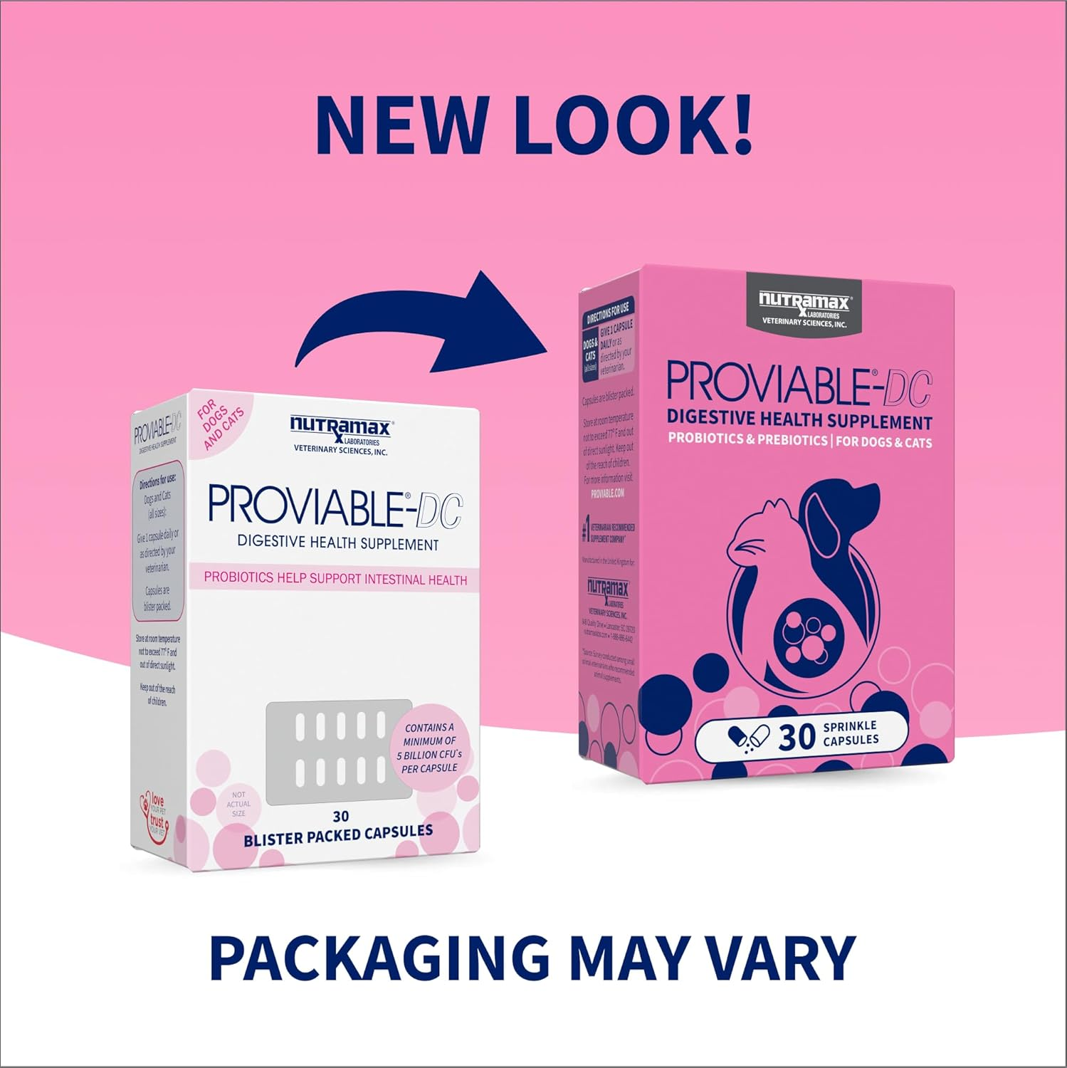 Nutramax Proviable DC Capsules for Cats and Dogs, 30 Count image number 5