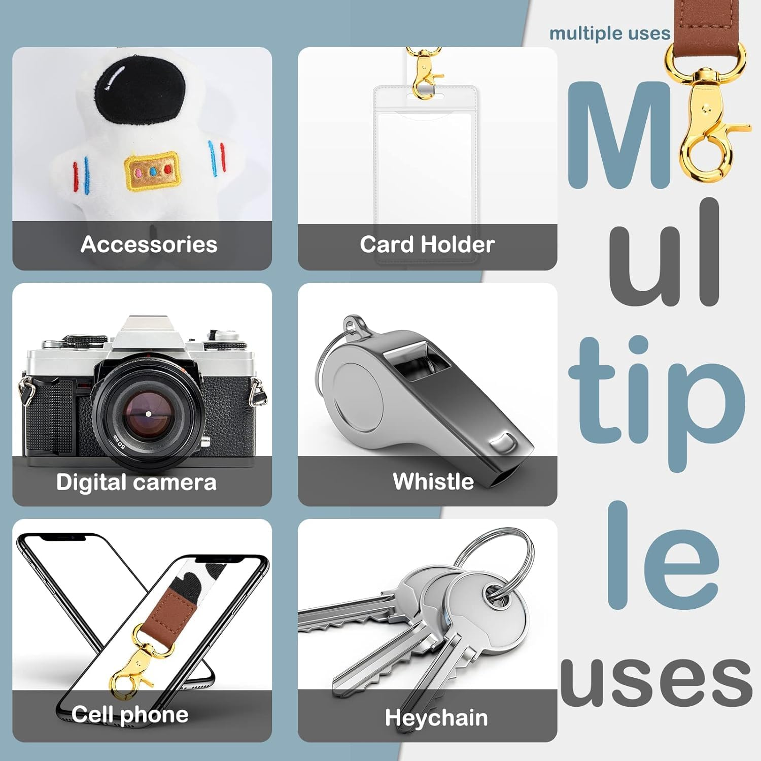 Wrist Lanyard Key Chain, Cute Wristlet Strap Keychain Holder for Women Men Car Keys ID Badges Card Wallet Phone Camera image number 1