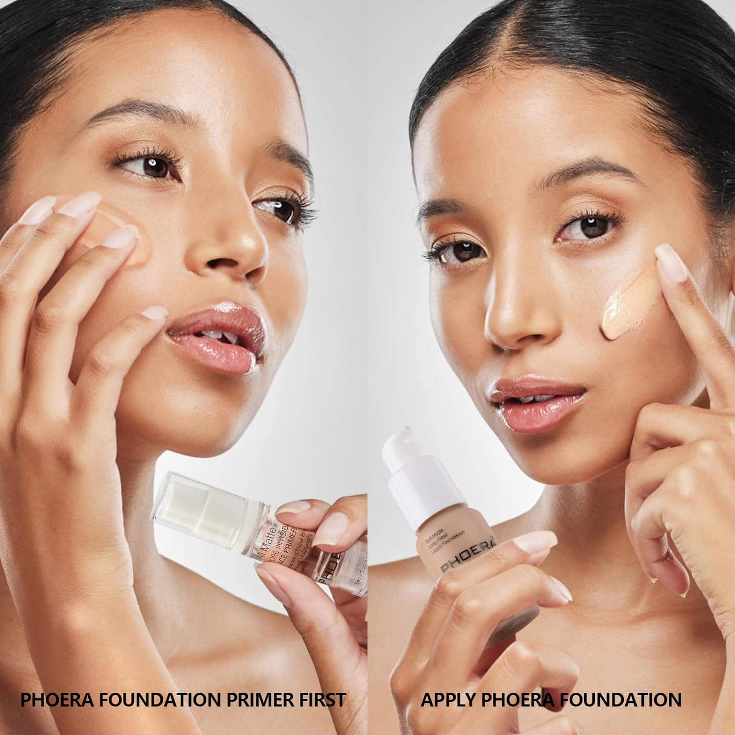 PHOERA Face Primer, Pore Primer under Foundation, Oil-Control Long Lasting Makeup Foundation Primer, Oil-Free Makeup Base for All Skin Types (03A, 6Ml)