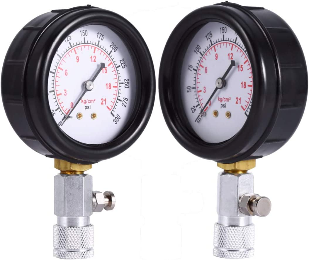 Threeh 8 Pcs Gasoline Engine Compression Tester Petrol Gas Engine Cylinder Automobile Pressure Gauge Tester Automotive Test Kit MA02A image number 4