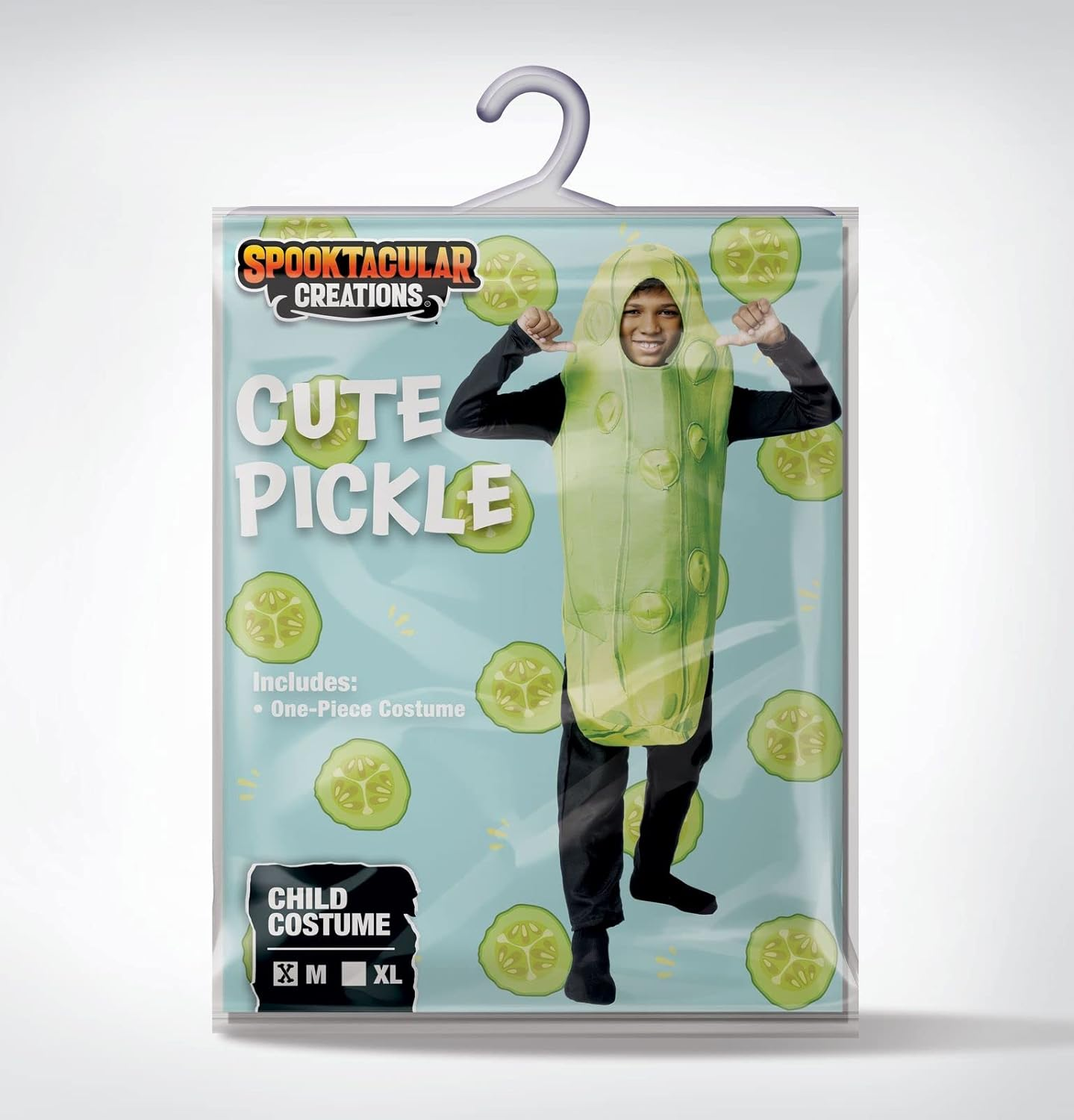 Spooktacular Creations Pickle Costume Kids, Food Themed Fruit Jumpsuit for Child Teens Halloween Dress up Cosplay Party image number 3