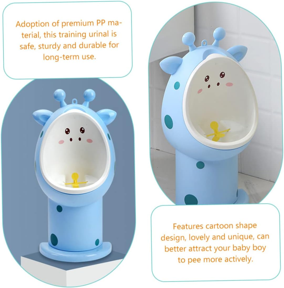 Generic Toddler Boys Urinal Standing Potty Training Toilet with Adjustable Height and Pinwheel Aim Assistant for Easy Cleaning image number 5