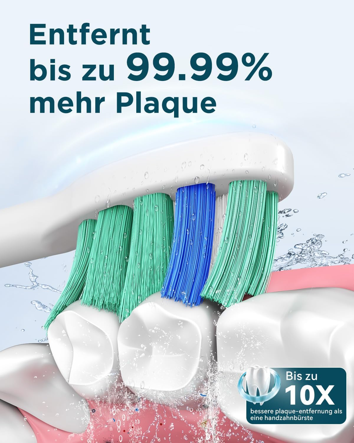 Sonic Electric Toothbrush Sonic Toothbrush - COULAX Travel Toothbrushes Electric Sonic Toothbrush, Shcall Electric Toothbrush with 8 Heads, 5 Modes, Timer, Rose Gold image number 5