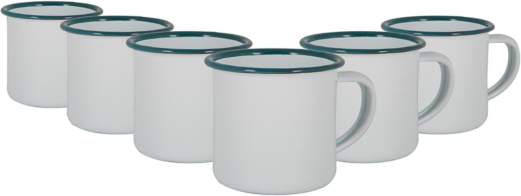 Argon Tableware Espresso Cups - 130Ml - Pack of 6 - Red Small Metal Insulated Coffee Mugs Lightweight Camping Cups for Drinking Tea, Hot Chocolate, Coffee