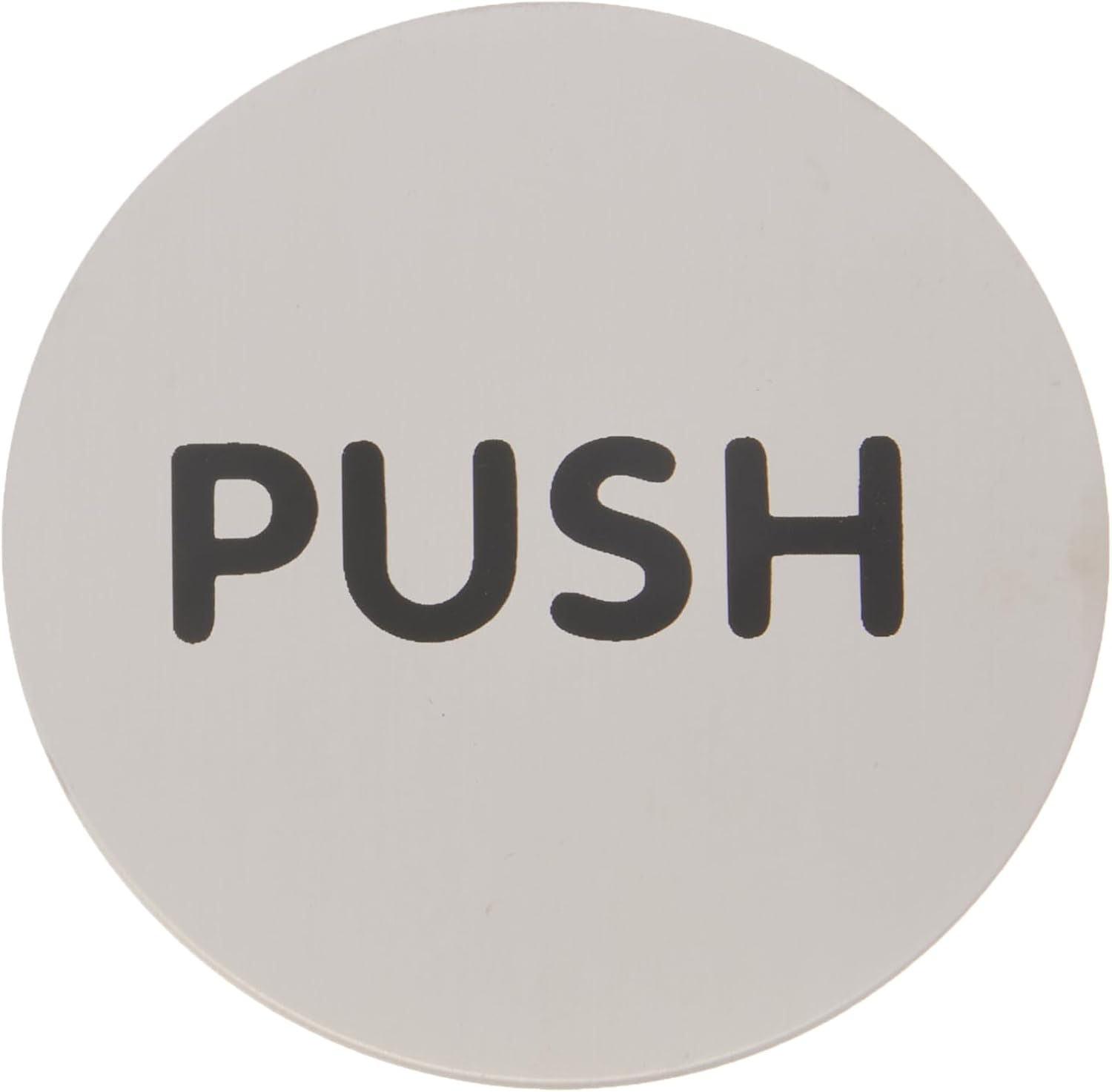 Durable Stainless Steel Pictogram Push 65Mm, Silver, (490065) image number 2