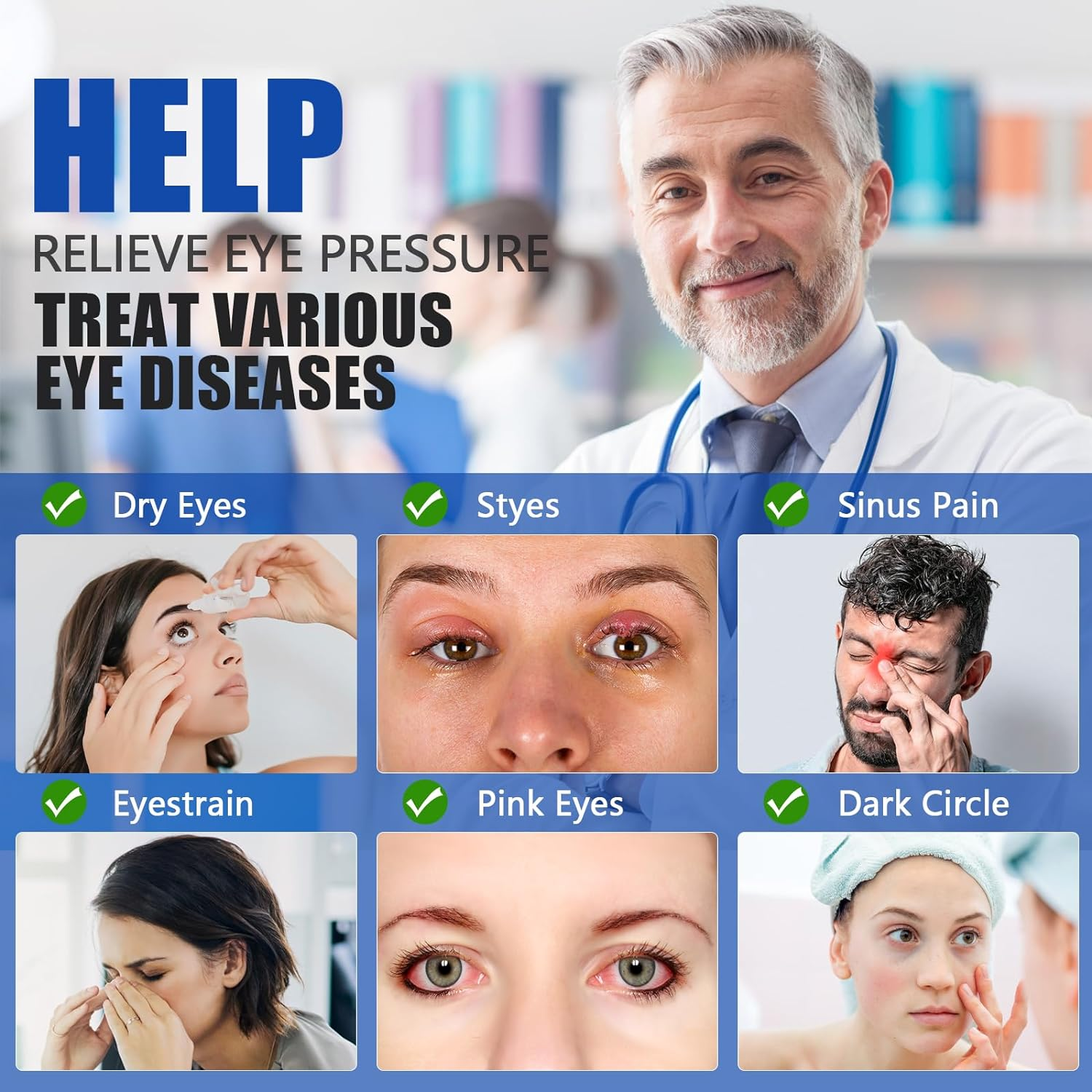 Heated Eye Mask, Washable Dry Eye Mask Heat Eye Compress with Flaxseed, Warm Eye Compress Heating Pad with Temperature Timer Control for Sleep, Blepharitis, Dark Circles, MGD, Puffy Eyes image number 4