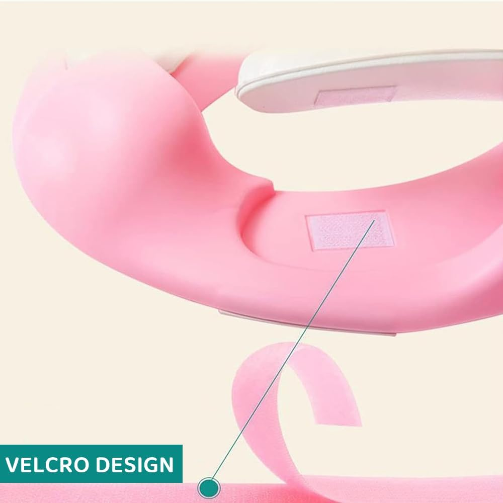 Potty Training Seat for Boys & Girls Kids Toddlers Toilet Training Seat with Detachable Soft Cushion, Sturdy Handle, Backrest, anti Slip Material (Pink) image number 3