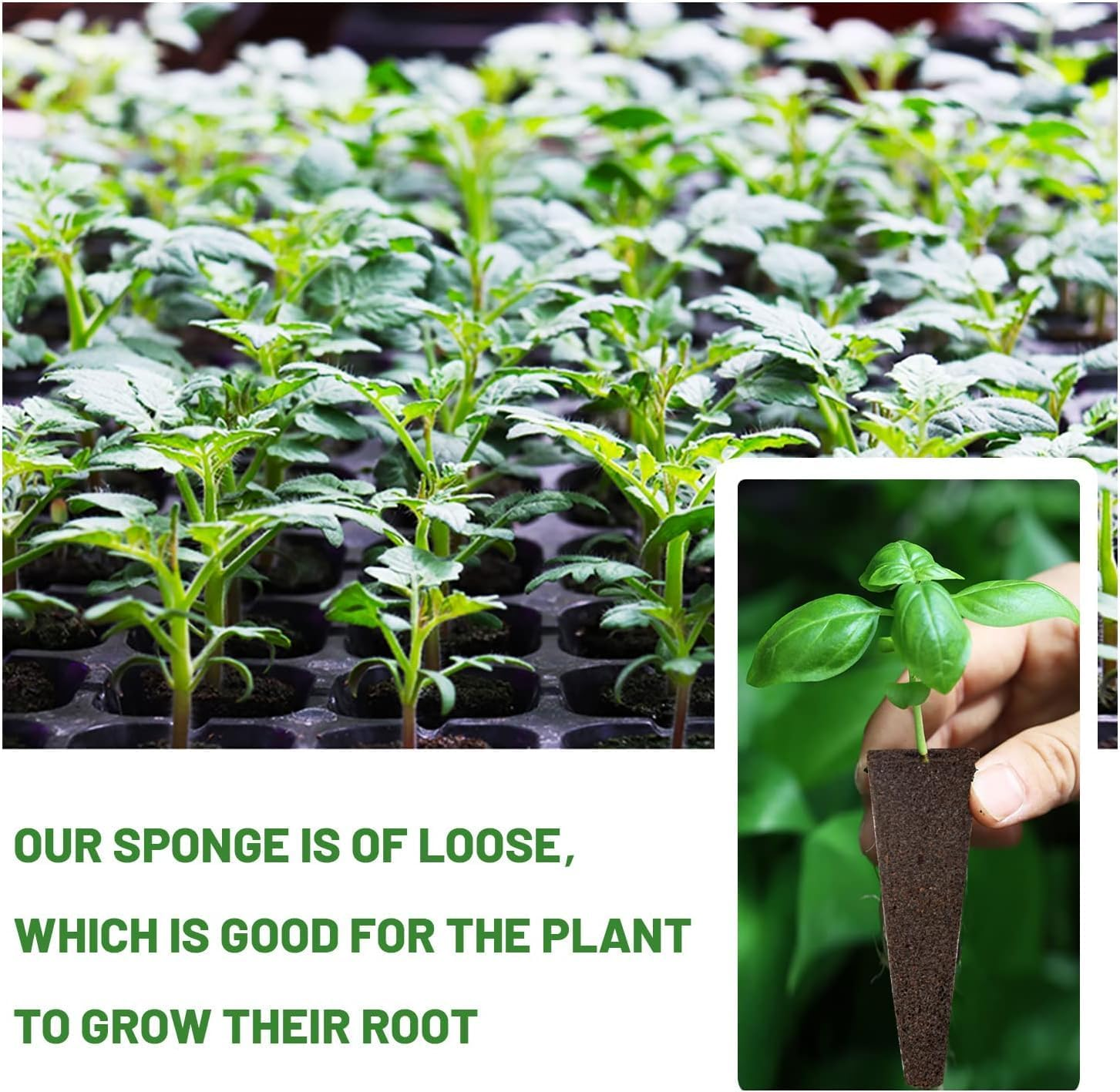 70 Pcs Seed Pods, Alternative Grow Sponges for Hydroponics, Hydroponic Sponges Kit for Indoor Garden System(Brown) image number 2