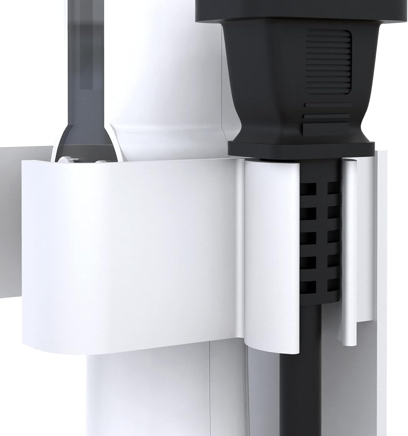 2 Pack Hair Tool Organizer Wall Mount, Adhesive Holder for Curling Iron, Flat Iron, Straightener, Damage-Free Bathroom Vanity Storage with Cord Wrap (White) image number 6