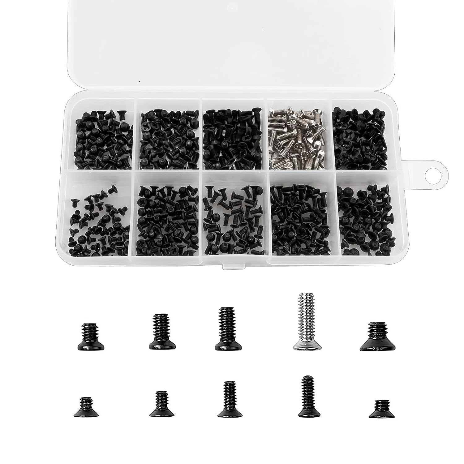 Laptop Computer Screws Kit, 500Pcs Micro Screws M2.5 M3 Flat Head Universal Computer Screws, Computer Screws Standoffs Kit Screw for Laptop Screw Replacement
