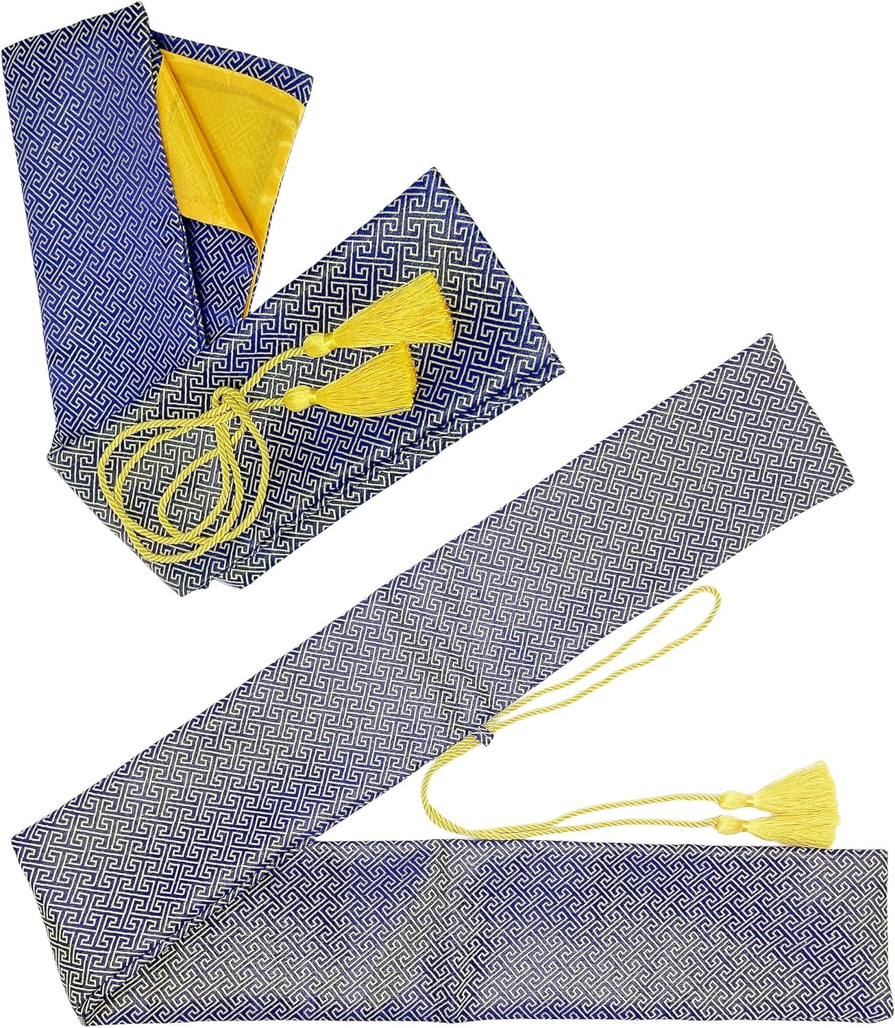 2Pcs Sword Bag 51Inch Synthetic Silk Katana Bag Sword Cover Carrying Case for Samurai Swords