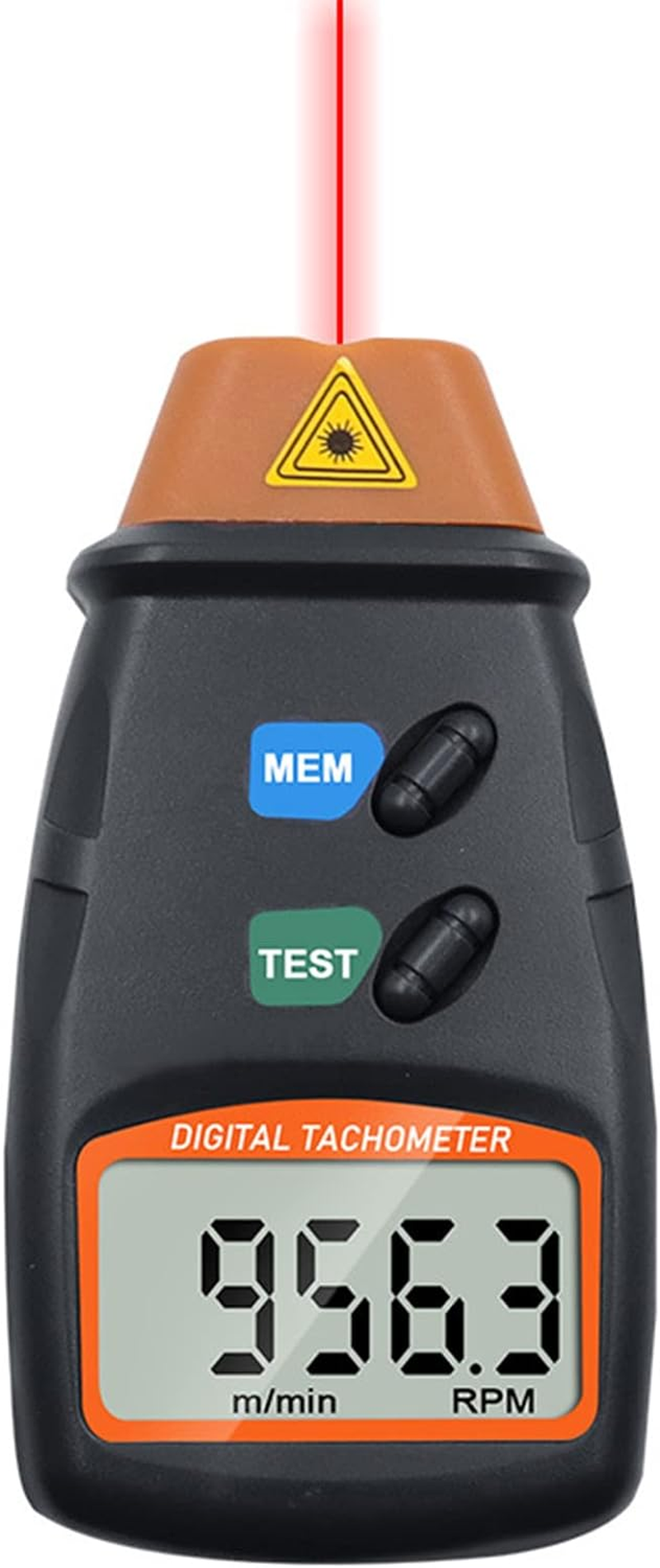 Tachometer, Eacam Handheld Digital Tachometer, 2.5-99999RPM Non-Contact Laser Rotation Speed Meter with Cloth Bag for Motors Fans Washing Machine Automobiles image number 1