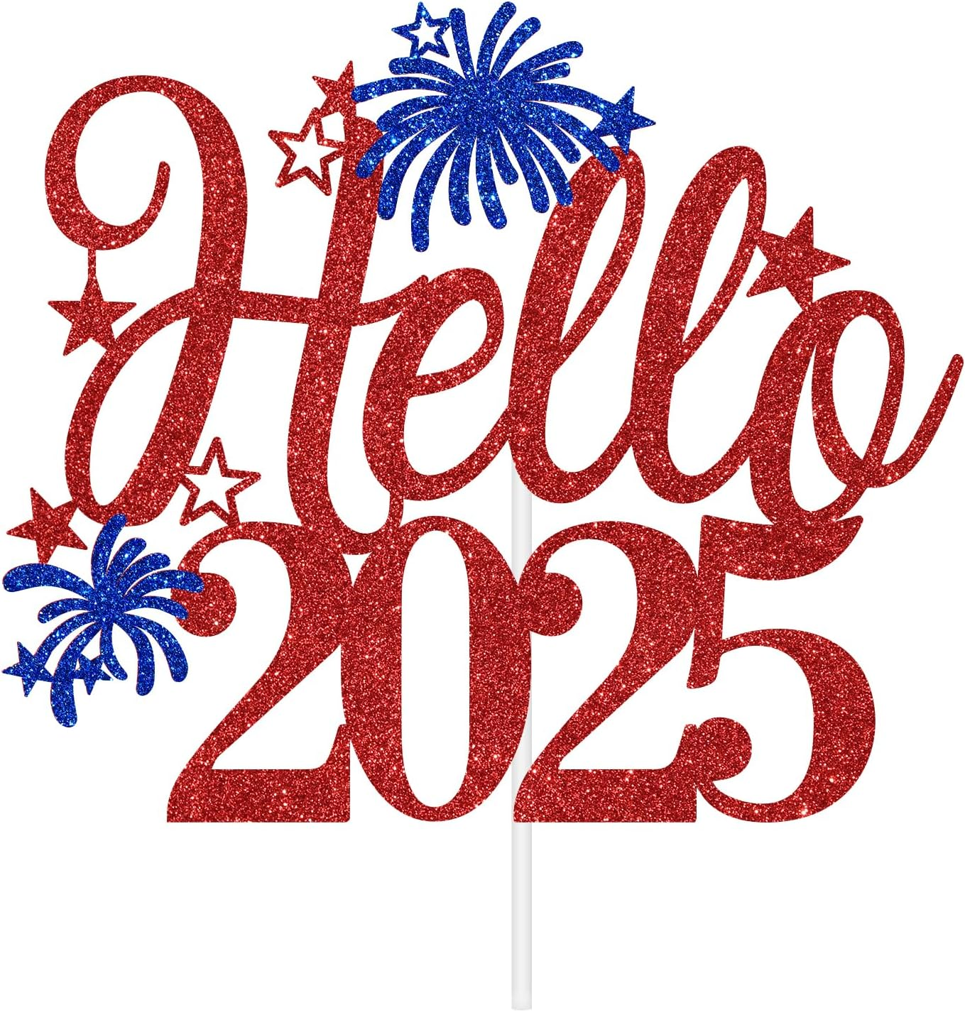Hello 2025 Cake Topper, Happy New Year Cake Decor, Cheers to 2025/Goodbye 2024 Welcome 2025, Happy 2025 New Year&rsquo;S Eve Party Decoration Supplies image number 1