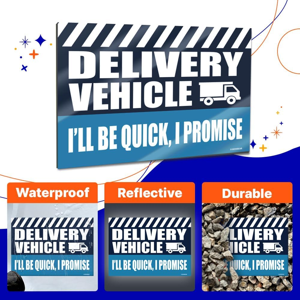 GEEKBEAR Delivery Vehicle Car Magnet (Set of 3)&hellip; (Red)